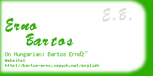 erno bartos business card